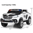 thumbnail image 3 of Costway Licensed Mercedes Benz x Class 12V 2-Seater Kids Ride On Car Police Car w/ Trunk, 3 of 7