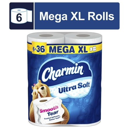 Charmin Toilet Paper Ultra Soft, 6 Mega Xl Rolls