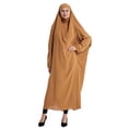 thumbnail image 4 of Women's Full Length Abaya Maxi Dress Long Sleeve Loose Fit Batwing Sleeve Prayer Robe Kaftan Flowy Modest Muslim Jilbab Casual Daily Wear Religious Gown, 4 of 8