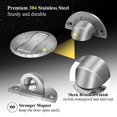 thumbnail image 2 of Magnetic Magnetic Door Stopper 2 Pack Brushed Stainless Steel Invisible Heavy Duty Magnetic Door Stops Silver No Drilling, 2 of 5