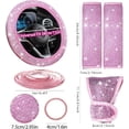 thumbnail image 6 of Bling Car Trim Self-Adhesive 16.4Ft, Rhinestone Car Accessories for Women, Car Bling Interior Exterior Decoration, Car Decorations Rhinestone Door Stickers (Pink), 6 of 7