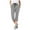 Gray, variant on Bmisegm Womens Casual Solid Pockets Elastic Belt Waist Pants Mid Long Length Trousers Pants for Women Red M
