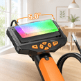Semi Rigid Calbe 5'' Dual Lens Borescope Camera with 3.3FT Semi-Rigid Cable for Wall and ...