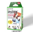 thumbnail image 1 of Fujifilm Instax Mini Film - Fuji Film Instant Film - Twin Pack (20 hojas) - Bundled con Moshify 20 marcos de pegatinas coloridos, 1 of 2