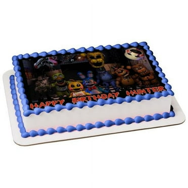 Five Nights Freddy Bonnie Chica Freddy Fazbear Birthday Cake Topper, by A Birthday Place