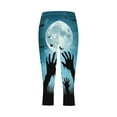 thumbnail image 5 of SwiftWear Women's Fall Cute Pumpkin Print Capri Leggings Pants - Halloween Theme High Waisted Capris Comfort Stretch S-3XL​, 5 of 5