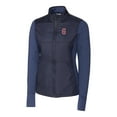 thumbnail image 2 of Women's Cutter & Buck  Navy Greenville Drive Stealth DryTec Hybrid Quilted Full-Zip Windbreaker Jacket, 2 of 3