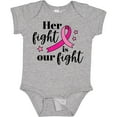 thumbnail image 3 of Inktastic Breast Cancer Awareness Her Fight is Our Fight Boys or Girls Baby Bodysuit, 3 of 5