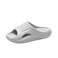 thumbnail image 2 of Willtoo Mens Shower Shoes Open Toe Non Slip Slides Comfy Hollow Drain Slip on Sandals Lightweight Soft Sole Home Slippers, 2 of 4