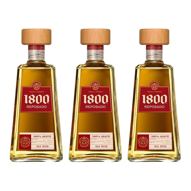 Paquete 3 botellas Tequila 1800 Reposado 700 ml