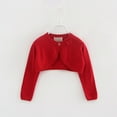 thumbnail image 4 of GYRATEDREAM Girls Long Sleeve Bolero Cardigan Kids Button Closure Knitted Shrug Cropped Sweaters Tops 1-8 Years, 4 of 14