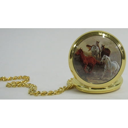 Horse Pocket Watch with Handsome Display