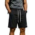 thumbnail image 4 of Hurxie Mens Hiking Shorts Quick Dry Lightweight 3 Zipper Pockets Summer Workout Gym Athletic Running Shorts Men Black,4XL, 4 of 6