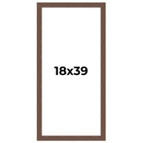 18x39 Frame Brown Farmhouse Solid Wood Picture Frame Width 1.5 Inches | Interior Frame Depth 0.5