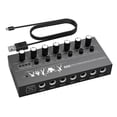 thumbnail image 1 of HILABEE Audio Mixer Portable Small DC5V Line Mixer for Microphone Keyboard Amplifier 6 Channel, 1 of 9