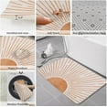 thumbnail image 6 of Kitchen Floor Mats, Mid Century Terracotta Sun Lines 2 PCS Anti Fatigue Area Runner Rugs Set Modern Minimal Art Non-Slip Bathroom Comfort Standing Mat Home Decor, 6 of 6