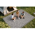 thumbnail image 6 of Outdoor Plastic Waterproof Rug 5'x 8' for Patio, Porch, Deck, Backyard, Balcony, Reversible, 6 of 11
