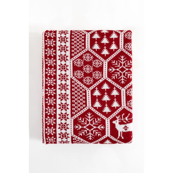Koza Home Destino Red New Year Christmas Patterned TV Blanket 130x170 2023 130 x 170