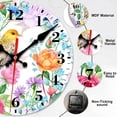 thumbnail image 2 of Wall Clock, Brown Wooden Board Silent Non Ticking Battery Operated Round Decorative Indoor Outdoor Clocks for Living Room Kitchen Bedroom Bathroom Patio 12", 2 of 6