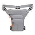 thumbnail image 2 of Riñonera con múltiples bolsillos para hombre, riñonera para montar en la cintura, cinturón para pierna, riñonera (gris) Tmvgtek Para Estrenar, 2 of 9