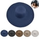 thumbnail image 3 of Sombrero de mujer, sombrero plegable de ala grande, sombrero de paja de color sólido, sombrero para el sol, sombrero para el sol para vacaciones al aire libre, sombrero de playa para la playa,, 3 of 6