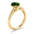 thumbnail image 3 of Gem Stone King 10K Yellow Gold Green Chrome Diopside Solitaire Engagement Ring for Women (1.20 Cttw, Oval 8X6MM, Gemstone Birthstone, Available in Size 5, 6, 7, 8, 9), 3 of 4
