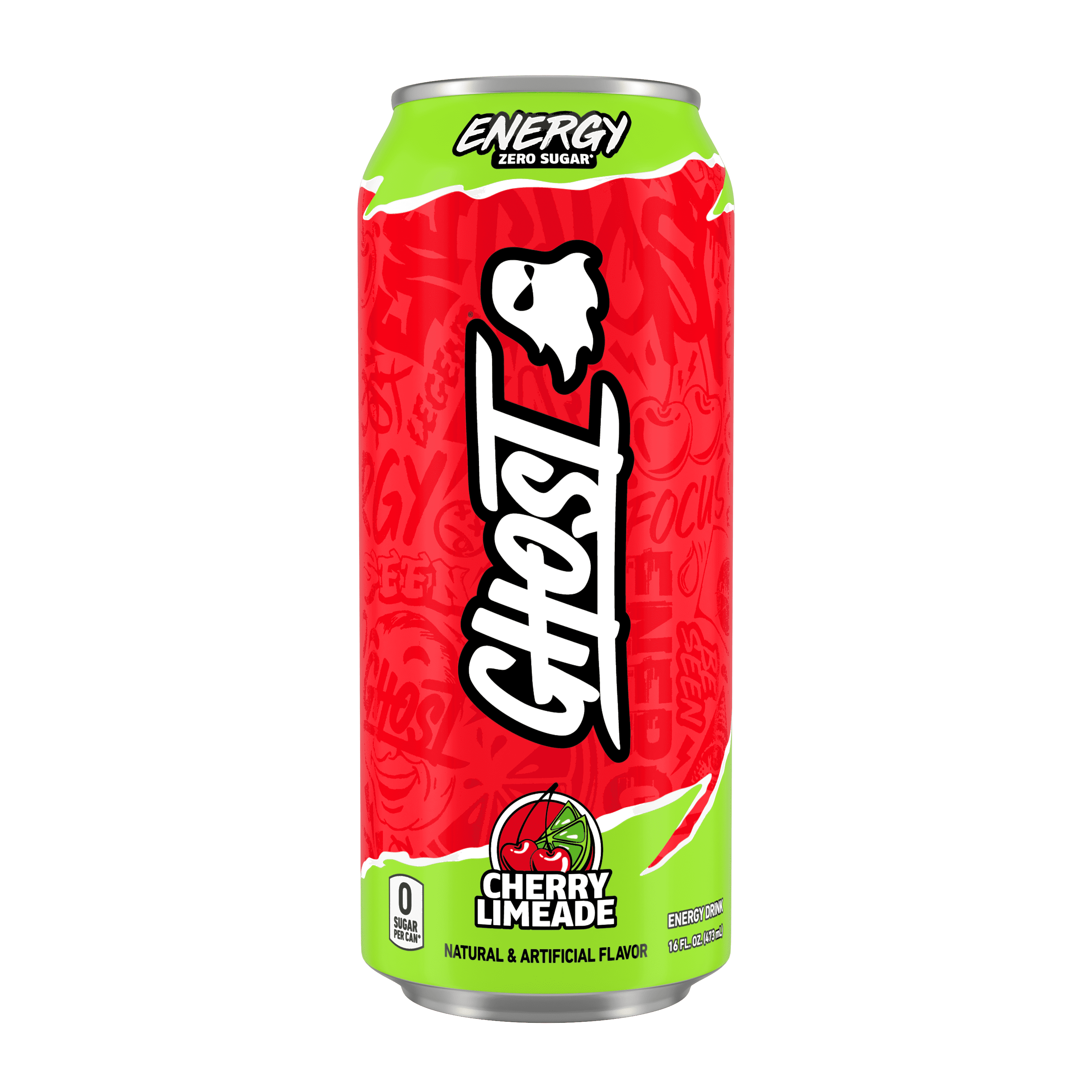 GHOST Energy Cherry Limeade Energy Drink 16 fl oz with 200mg
