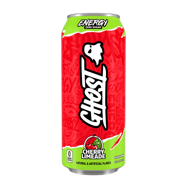 クリームソーダ　 LOST CHERRY GHOST Energy Cherry Limeade Energy Drink 16 fl oz with 200mg
