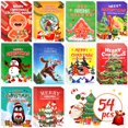 thumbnail image 1 of Libros para colorear navideños 90shine para niños, 54 unidades: bolsas de regalos navideños, medias, regalos, regalos para fiestas, divertidos suministros navideños, 1 of 7