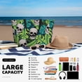 thumbnail image 5 of Balery Skull and Palm Leaves Beach Travel Bag - Water-Resistant, Large Capacity Lightweight Tote with 7 Pockets for Women and Men - Perfect for Beach, Pool, Gym, and Travel, 5 of 7
