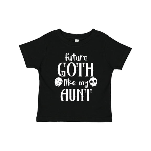 Inktastic Future Goth Like My Aunt with Skulls Boys or Girls Toddler T-Shirt
