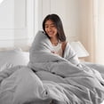 thumbnail image 5 of Bare Home  Soft Hypoallergenic Microfiber Duvet Cover and Sham Set Sand King - Cal King 3 Piece, 5 of 5