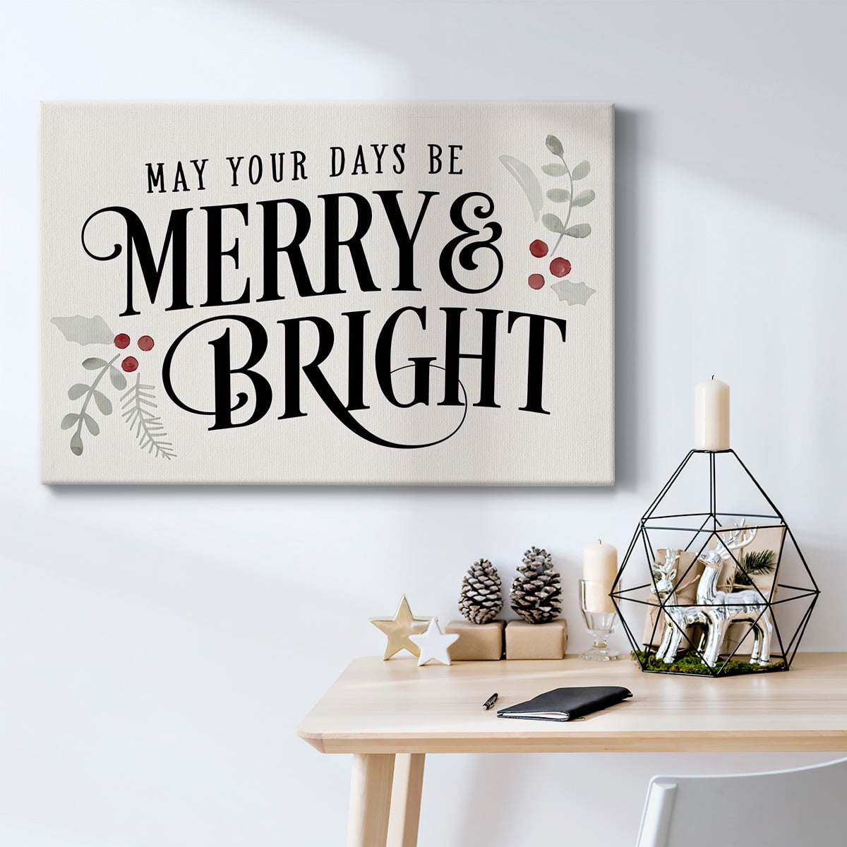 Merry Sentiment II- Gallery Wrapped Canvas