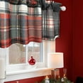 thumbnail image 5 of DriftAway Christmas Plaid Valance Scottish Tartan Plaid Farmhouse Kitchen Curtain Red Green Linen Semi Sheer Check Rod Pocket Rustic Window Treatment for Living Room Kitchen Single 52 x 18 Inches, 5 of 8