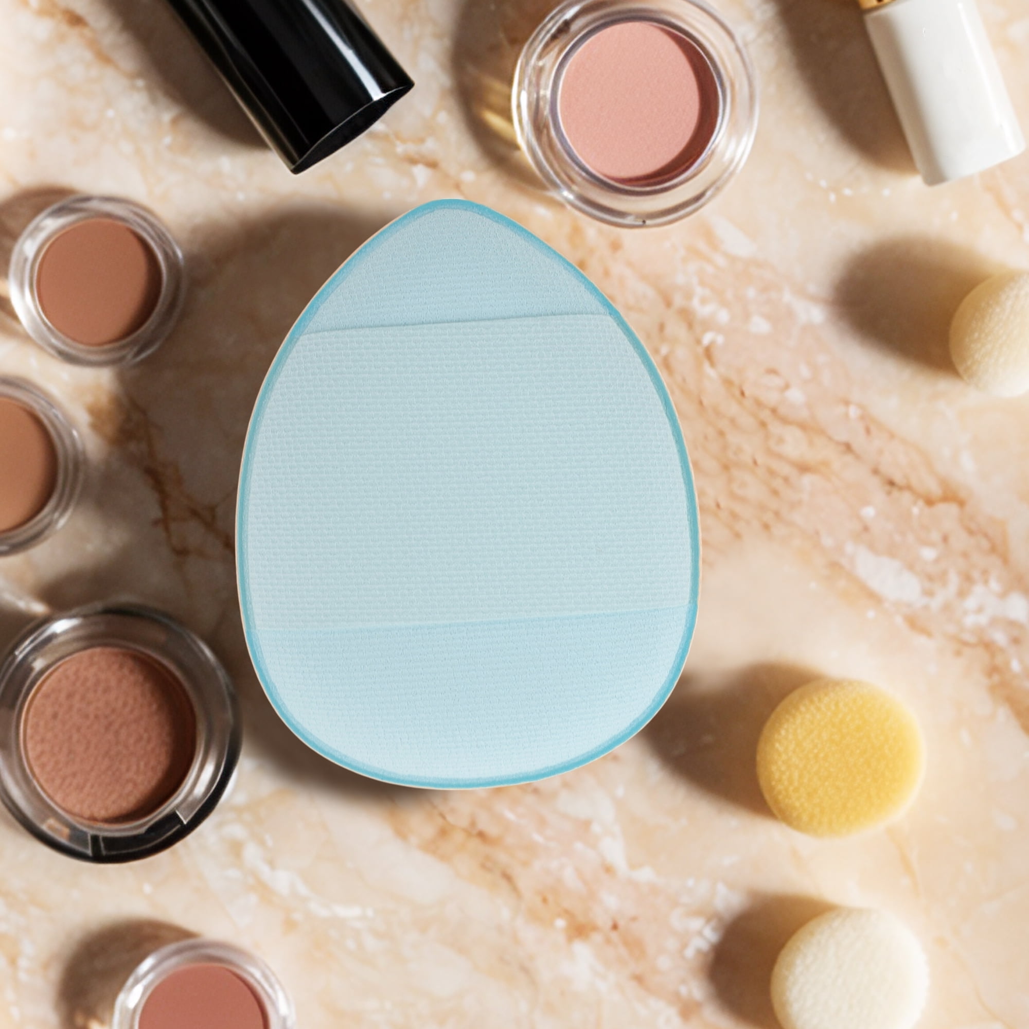 Unique Bargains 1 Pc Reusable Mini Face Makeup Sponge for Bedrooms Makeup Application Blue