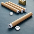 thumbnail image 2 of Stockroom Plus Mailing Tubes - Secure Poster Storage - Art & Blueprint Tube Organizer - Versatile Document Organizer - 1.5 x 12 in, Pack of 12, Brown, 2 of 10