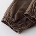 thumbnail image 5 of CPNG Girls Casual Baggy Cargo Pants Teen Girls Multi-Pocket Straight Wide Leg Athletic Pants Loose Elastic Waist Cargo Trousers(Coffee,5-6 Years), 5 of 8