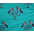 thumbnail image 4 of oneOone Polyester Lycra Fabric Bird & Tree Block Print Fabric By Yard 56 Inch Wide, 4 of 4