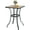 27.75" x 27.75", variant on AECOJOY Outdoor Height Bar Table, 36'' Metal Frame Bar Table Bistro Square Table with Wooden Top, High Top Outdoor Pub for Patio Garden Lawn Poolside, Brown