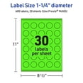 thumbnail image 6 of Avery Printable Round Labels, Neon Green, 1.25" Diameter, 600ct, 6 of 11