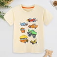 thumbnail image 2 of dmqupv Boys T Shirts Baby Boy Clothes T Shirt Toddler Boy Summer Cotton Short Sleeve Tops for Baby Boy Outfits Beige,2-3 Years, 2 of 7