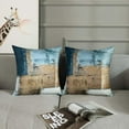 thumbnail image 3 of Throw Pillow Covers Modern Home Art Decor, 20 x 20 Inches Set of 2 Pillow Cases Decorative, Abstract Oil Painting Pillowcases for Bedroom, Living Room, Cushion Couch Sofa, Brown Blue, 3 of 6