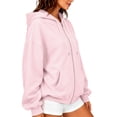 thumbnail image 4 of Zip up Hoodies for Women Fall Winter Long Sleeve Drawstring Hooded Sweatshirts Loose Fit Casual Jackets with Pocket XL, 4 of 5