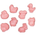 thumbnail image 3 of 1 Set 8 Pcs Pink PP Cookie Mold For Children Gatherings And Diy Projects, 3 of 7