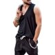 thumbnail image 3 of Txlixc Chaleco de cuerpo masculino, cuello V sólido sin mangas Txlixc moda, 3 of 6