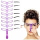 thumbnail image 1 of Paquete de 8 plantillas para cejas para principiantes, sello reutilizable para cejas DIY para maquillaje de 3 minutos (morado), 1 of 6