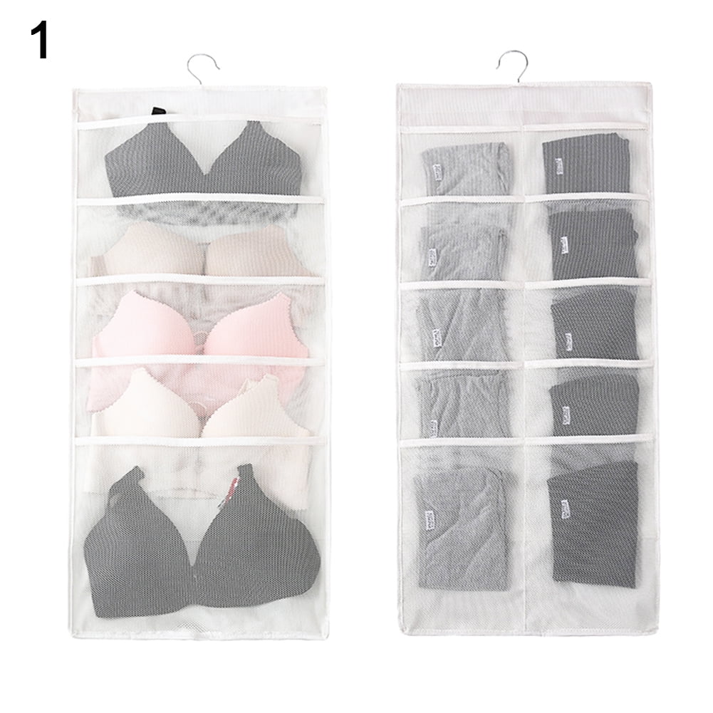 Farfi Over Door Clear Hanging Bag Socks Bra Underwear Rack Storage