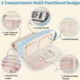thumbnail image 6 of 2 Compartment Flower Quilted Pencil Pouch with Zipper Handle,Soft Box For School, 6 of 6