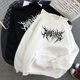 thumbnail image 2 of Sudadera de manga larga con capucha para mujer, ropa de calle informal con letras Punk de talla grande, Estilo Vintage, Ulzzang, gótico, de invierno, 2 of 5