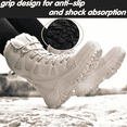 thumbnail image 3 of Cyiecw Waterproof Snow Boots for Men and Women Outdoor Mid-tube Lace Winter Warm Plus Velvet Snow Cotton Shoes Thick-soled High-top Boots, 3 of 7